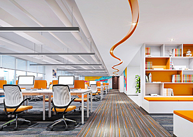 玩动网络的年轻款办公室装修设计